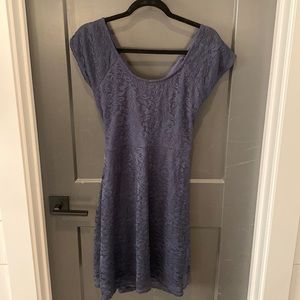 Woman’s “J for justify” dark blue dress, woman’s size large